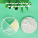 Accmor Baby Formula Dispenser On The Go, Non-Spill Rotating Four-Compartment Formula Container to Go, Milk Powder Kids Snack Container for Infant Toddler Travel Outdoor, White by TinyTreasures Baby Boutique