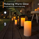 Homemory 10" x 4" Large Waterproof Outdoor Flameless Candles with Remote Control and Timer, Battery Operated Flickering LED Pillar Candles for Outdoor Larterns, Porch, Long Lasting, Set of 2 by CozyNest Decor