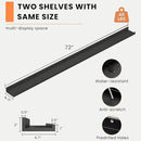 Heimlove Picture Ledge Shelf, Floating Shelves Set of 2, 72 Inches Long Large Picture Shelf for Wall with Ledge, Kids Bookshelf Wall Mounted for Living Room Bedroom Decor Books Photo Frames, Black by CozyNest Decor