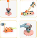 Wooden Tool Toy Toolbox Toddler Educational Construction Kids Toys Play Accessories Set Creative Gift for 3 Year Olds and Up Boys Girls by TinyTreasures Baby Boutique