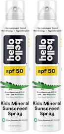 Hello Bello SPF 50 Mineral Sunscreen Spray - Hypoallergenic Broad Spectrum UVA + UVB Protection - Reef Friendly & Water Resistant - 5 oz (Pack of 2) by TinyTreasures Baby Boutique