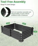 3.0x1.8x1.0ft Raised Garden Bed Kit, Rustproof PP Material Garden Box, Flower Bed with Tool-Free Assembly Design, Rectangular Planter Boxes for Outdoor Vegetables Flower Fruit Herb, Black by GreenHaven Gardens