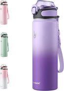 Enerbone 24 oz Insulated Water Bottle, Stainless Steel Bottle with Carrying Strap, Double-Wall Vacuum Insulation Design, Leakproof Sports Bottle with Straw, Keep Drinks Cold or Hot for Hours by CozyNest Decor
