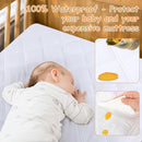 Yoofoss Waterproof Mini Crib Mattress Protector 2 Pack, Quilted Mattress Pad Cover Soft and Breathable, Machine Washable Portable Mattress Protector for Standard Baby Crib Size 38"X24" by TinyTreasures Baby Boutique