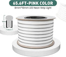 GZBtech Flexible LED Neon Rope Lights 66FT,AC 110-120V Waterproof Strip Light, 120 LEDs/M Cuttable Connectable Neon Lighting for Indoor Outdoor Home Decor/Commercial Building Use-Pink 20M by CozyNest Decor
