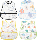 Baby bibs Waterproof Toddler bib - Feeding bib with Pocket for Infant Boy Girl Washable 6-36M by TinyTreasures Baby Boutique
