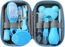 PandaEar Baby Healthcare and Grooming Kit, Baby Safety Set Baby Comb, Brush, Finger Toothbrush, Nail Clippers, Scissors, Nasal Aspirator, Baby Essentials Nursery Care Kit (13-in-1 Blue) by TinyTreasures Baby Boutique