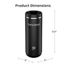 Baby Brezza SuperFast Portable Baby Bottle Warmer – 67% Faster - Travel Breastmilk Warmer and Formula Warmer - Safe, Even Heating - Up to 9oz - No Adapters, Black by TinyTreasures Baby Boutique