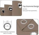 Easy-Going Blackout Curtains for Bedroom, Solid Thermal Insulated Grommet and Noise Reduction Window Drapes, Room Darkening Curtains for Living Room, 2 Panels(42x84 in, Camel) by CozyNest Decor