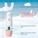 Kids Electric Toothbrush，U Shaped toddler Toothbrush Waterproof Battery Powered 360 Automatic Sonic u shaped Toothbrushes for 2-7 Years Old for Boys Girls，with 2 Replacement Brush Heads（Pink） by TinyTreasures Baby Boutique