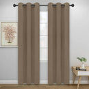 Easy-Going Blackout Curtains for Bedroom, Solid Thermal Insulated Grommet and Noise Reduction Window Drapes, Room Darkening Curtains for Living Room, 2 Panels (34x72 in, Camel) by CozyNest Decor