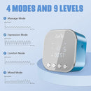 Double Electric Breast Pump Strong Suction, Portable Breast Pump Electric Breastfeeding Pump, Rechargeable Milk Pump with 4 Modes & 9 Levels, Low Noise, Anti-Backflow & LED Display, 24mm Flange, Blue by TinyTreasures Baby Boutique