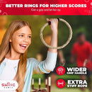 SWOOC Games - Rustic Ring Toss Game (All Weather) - Easy Setup & Extra Games Included - Ring Toss Game for Adults - Outdoor Acitivities for Adults - Yard Toys for Kids - Backyard Fun - Outdoor Party by TinyTreasures Baby Boutique