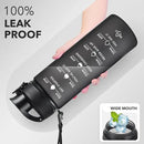 Enerbone Water Bottle, Leakproof BPA & Toxic Free, Motivational Water Bottle with Times to Drink and Straw, Fitness Sports Water Bottle with Strap for Office, Gym, Outdoor Sports by CozyNest Decor