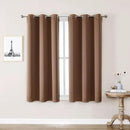ChrisDowa Small Window Curtains 50 inches Long for Bedroom - Grommet Short Thermal Insulated Room Darkening Curtains for Kitchen (2 Panels, Cappuccino, 29 x 50 Inch) by CozyNest Decor