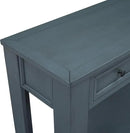 Solid Wood Console Table, Long Sofa Table Entryway Table with 4 Drawers and Bottom Shelf for Hallway Living Room Couch Table,Fully Assembled (63" Navy) by CozyNest Decor