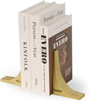 Ambipolar Gold Cast Iron Bookends, Sharp Triangle Theme, Decorative Bookends for Living Room, Office, Desktop, Bookshelves Decor, Bookends for Heavy Books by CozyNest Decor
