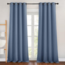 NICETOWN Room Darkening Curtains for Windows - Home Fashion Energy Saving Grommet Top Thermal Insulated Drapes for Bedroom/Patio Door (Stone Blue, 1 Pair, 46 by 90 Inch) by TinyTreasures Baby Boutique