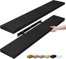Sorbus Floating Shelves for Wall - 35 Inch Long Bathroom Shelves, Wall Decor for Bedroom, Kitchen, Living Room & Book Storage - Mounted Floating Shelf with Invisible Brackets (Black, 2 Pack) by CozyNest Decor