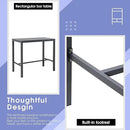 Soleil Jardin Bar Table High Top Table with All-Aluminum Frame Rectangular Pub Table for Indoor & Outdoor Use, Easy Assembly & Low Maintenance, Dark Grey by CozyNest Decor