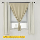 Self Adhesive Portable Blackout Curtains for Bedroom Easy to Install Window Thermal Lnsulated Kitchen Room Darkening Small Window Curtains, Cortinas Para Cuarto, 59"W X 59"L, Beige, 1 Panel by TinyTreasures Baby Boutique