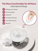 Lulia Breast Pump Hands Free, Wearable Breastfeeding Pump with 4 Mode and 9 Level, Strong Suction, Painless, Anti-Backflow, BPA Free, Portable Electric Breast Pumps with 17/19/21/24MM Flanges by TinyTreasures Baby Boutique