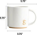 COLLECTIVE HOME - Monogram Ceramic Mugs, 15 oz Golden Initial Coffee Cups, Elegant Alphabet Tea Mugs, Elegant Personalized Mug with Gift Box, Luxurious Cups for Office and Home (g) by CozyNest Decor