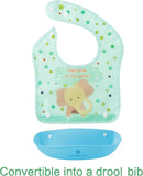 Amplim Baby Feeding Bib (3-Pack) Toddler/Baby Bibs for Eating. Waterproof, Adjustable, Lightweight. Eco-friendly PEVA material. BPA, Lead, Phthalate, Cadmium free by TinyTreasures Baby Boutique