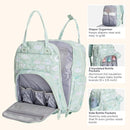 BabbleRoo Diaper Bag Backpack - Baby Essentials, Travel Essentials Baby Bag with Changing Pad, Stroller Straps & Pacifier Case - Unisex, Green Birdy by TinyTreasures Baby Boutique