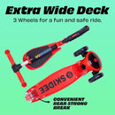 SKIDEE Kick Scooters for Kids Ages 3-5, Adjustable Height Foldable Scooter with Removable Seat, 3 LED Light Wheels, Rear Brake, Wide Standing Board, Suitable Up to 12 Year Old Boys/Girls by TinyTreasures Baby Boutique