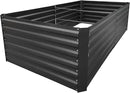 8x3x2FT Metal Raised Garden Bed Kit, Galvanized Outdoor Garden Bed Planter Box for Vegetables, Flowers, Herbs, Succulents and More, Black by GreenHaven Gardens