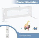 BABY JOY Bed Rails for Toddlers, Swing Down Safety Bed Guard for Convertible Crib, Folding Baby Bedrail for Kids Twin, Double, Full Size Queen & King Mattress (48-Inch, White) by TinyTreasures Baby Boutique