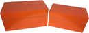 Galt International Storage Boxes - Large & Small Decorative Storage Box w/Hinged Lid - Classic Design Wood Decor Boxes with Geometric Opening Clasp - Home & Office Storage - Set of 2 (Orange) by CozyNest Decor