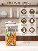Pop Air Tight Containers Stackable- 2-Pack Cereal Storage Containers with Lids Airtight, Leakproof Pop Up Containers for Organizing, 1.5Qt & 0.5Qt by CozyNest Decor