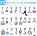 AIPRIDY Charm Bracelet Making Kit,Unicorn Mermaid Crafts Gifts Set Can Inspires Imagination and Creativity,Jewelry Making Kit Perfect Gifts for Girls 5-12 Years Old (125 Pieces) by TinyTreasures Baby Boutique