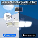 Energetic Solar Outdoor Lights, 1800LM 192 LED Security Motion Sensor Outdoor Lights with Remote Control, IP65 Waterproof Floodlight, 3 Head Motion Detected Spotlight for Garage, Pack of 2 (White) by GreenHaven Gardens