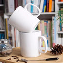 30oz Super Large Ceramic Coffee Mugs Large Handles Set of 2 (White) by CozyNest Decor