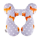 KAKIBLIN Baby Travel Pillow,Baby Neck Pillows for Car Seat,Upgraded Baby Head Pillow,Toddler Head and Neck Baby Support Pillow for Car Seat, Pushchair,Travel (Gray Fox) by TinyTreasures Baby Boutique