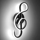 XEYOU 22W Modern Wall Sconce Lighting Indoor LED Creative Wall Light Fixture Music Symbol Art Decoration Wall Lamp for Living Room Bedroom Stair Corridor (Black 6000Kelvin) by CozyNest Decor