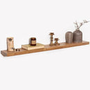 Fun Memories Rustic Elm Wood Floating Shelves for Wall, 48" Floating Shelf Wall Mounted, Long Floating Disply Shelf with Heavy-Duty Bracket for Living Room, Kitchen, Bathroom, Natural Color, Set of 1 by CozyNest Decor