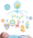 Baby Mobile for Crib with Musicial and Lights, Remote, lamp, Projector for Pack and Play, for Ages 0+ Months (Blue-Forest) by TinyTreasures Baby Boutique