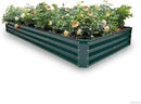 GARDMAX 8x4x1FT Galvanized Raised Garden Bed Kit, Metal Planter Boxes Outdoor with Easy Assembly, Large Garden Bed for Vegetables, Fruits, Flower, Herbs Rectangle Dark Green by CozyNest Decor