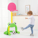 Costzon Toddler Basketball Hoop, 3-in-1 Sports Set for Basketball, Baseball & Football, 6 Height Adjustable Basketball Toy Activity Center for Indoor & Outdoor, Best Gift for Kids (Cute Frog) by TinyTreasures Baby Boutique