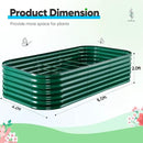 Quictent Galvanized Raised Garden Bed Kit, 8x4x2 ft Oval Metal Planter Box Tall for Vegetables Outdoor Backyard, Rubber Strip Edging Included (Dark Green) by GreenHaven Gardens