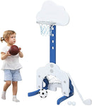 Costzon Kids Basketball Hoop, Toddler Sports Activity Center w/ 5 Adjustable Height Levels, Basketball Soccer Golf Game Set, Indoor Outdoor Basketball Hoop Set Gift for Baby Infant by TinyTreasures Baby Boutique
