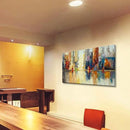 Canvas Wall Art Abstract Cityscape Painting Modern New York City Artwork Lady Romantic Street Scenery Picture Home Office Decor by CozyNest Decor