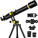 Telescope, Telescopes for Adults Astronomy Professional, 90mm Aperture 1000mm High Powered Telescope for Beginners & Kids with Precision Adjustment Vertisteel AZ Mount Tripod Phone Adapter by TinyTreasures Baby Boutique