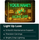 Personalized Bar Signs with Your Name for home wall light up with personalized pub name, man cave accessories, beer themed neon customizable lighted sign by CozyNest Decor
