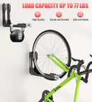 Swivel Bike Wall Mount, Space Saving Bike Rack Garage, No Heavy Lifting Required Bicycle Wall Mount, Vertical Wall Bike Hanger Can Holds up to 77 lbs, Black by GreenHaven Gardens