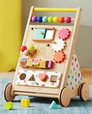 Tiny Land Wooden Baby Walker, Adjustable Speed Baby Push Walker for Boys and Girls, Montessori Activity Center Push Toy for Kids Development (Rainbow) by TinyTreasures Baby Boutique